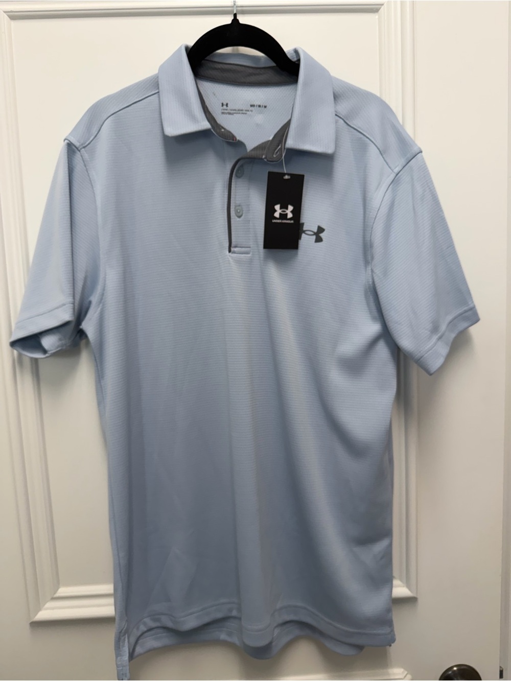NWT Under Armour Men’s Light Blue tech Polo